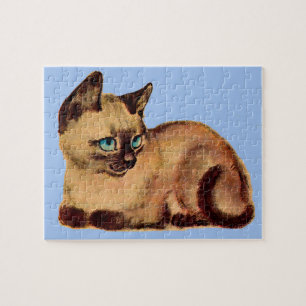 Puzzle adorable chaton siamois