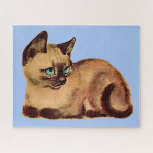 Puzzle adorable chaton siamois
