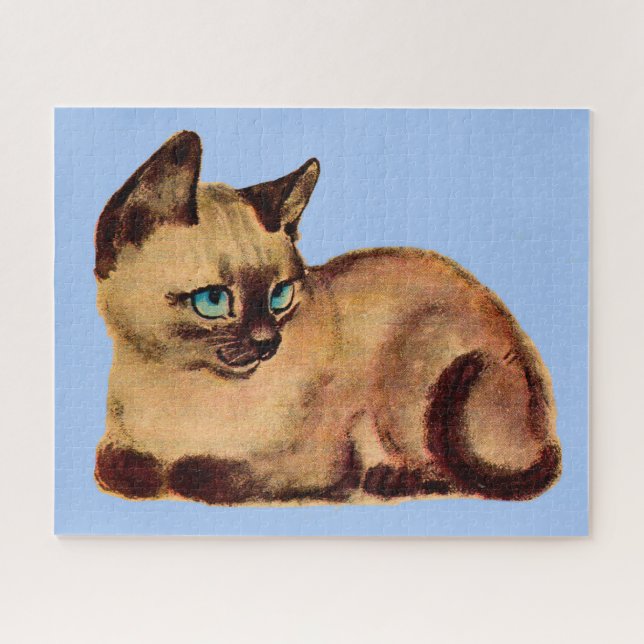 Puzzle adorable chaton siamois (Horizontal)