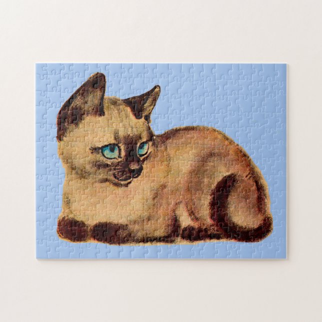 Puzzle adorable chaton siamois (Horizontal)
