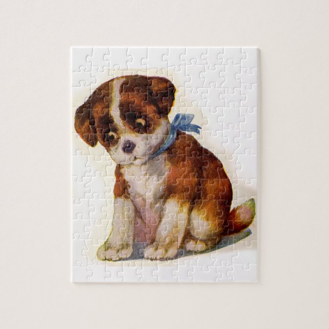 Puzzle adorable chiot des années 1930 no 2 (Vertical)