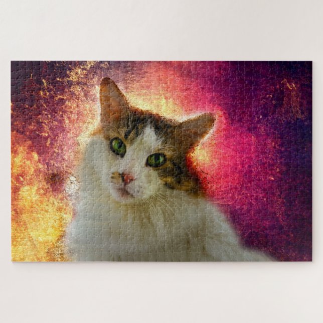 Puzzle Adorable Cute Calico Chat (Horizontal)