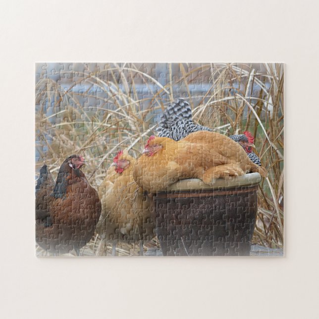 Puzzle adorable de poulet (Horizontal)