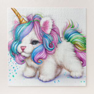 Puzzle Adorable Fluffy Unicorn Chiot
