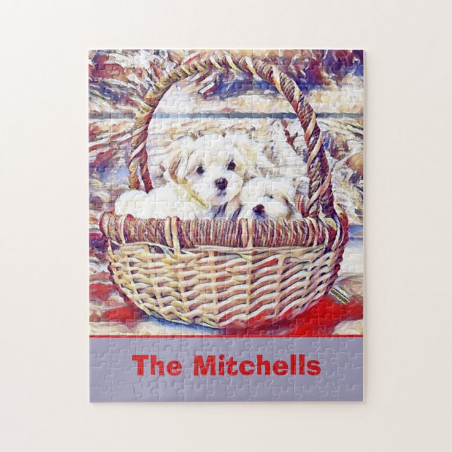 Puzzle Adorable Maltese Puppy (Vertical)