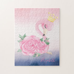 Puzzle Adorable Ombre coloré mignon Flamant rose