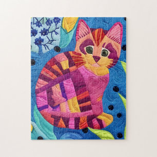 Puzzle Adorable Petite Kitten Quilt Comme Design