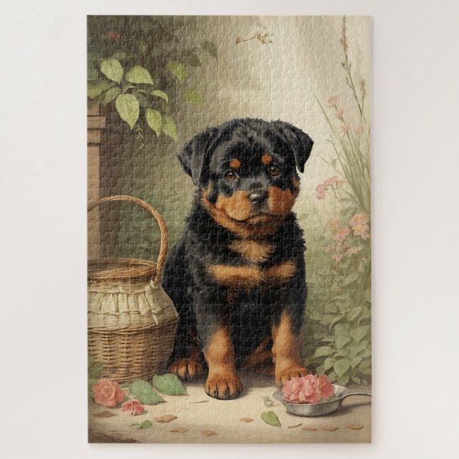 Puzzle Adorable Rottweiler (Vertical)