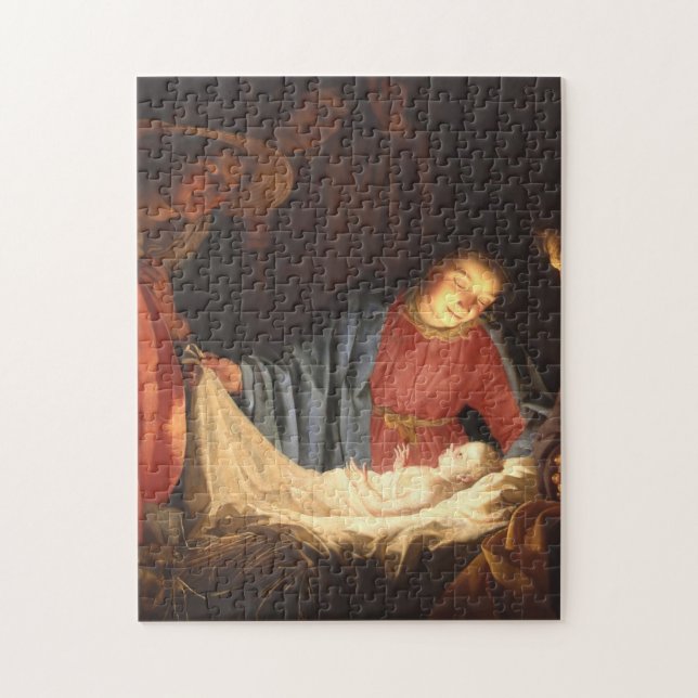 Puzzle Adoration of the Shepherds - Honthorst (Vertical)