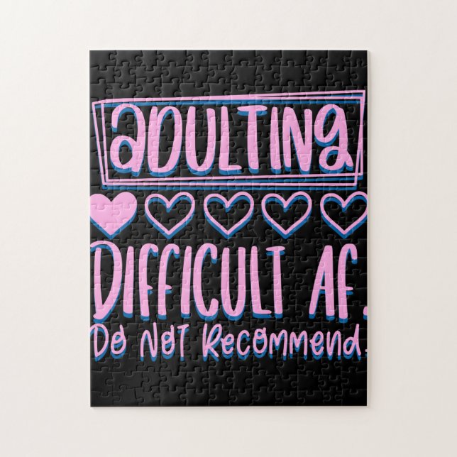 Puzzle Adulte Adulte Difficile AF Ne Recommanderait Pas (Vertical)