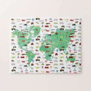 Puzzle Adventure Attend les véhicules de la carte mondial