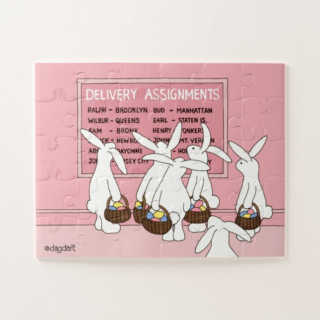 Puzzle Affectations de livraison de lapin de Pâques Puzzl (Horizontal)