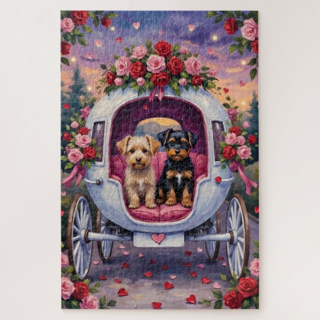 Puzzle Affenpinscher Dog Valentine's Day (Vertical)