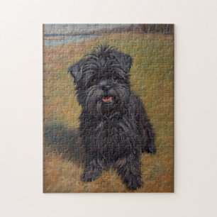Puzzle Affenpinscher Peinture à l'huile de chien Portrait