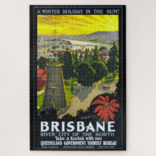 PUZZLE AFFICHAGE DE VOYAGE DE BRISBANE 1930