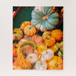 Puzzle Affichage décoratif Citrouille coloré Thanksgiving
