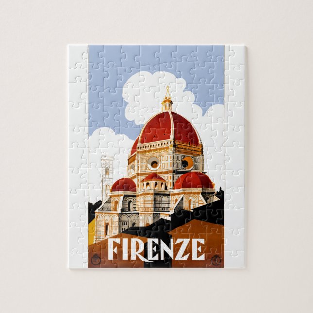 Puzzle Affiche 1930 de voyage de Duomo de Florence Italie (Vertical)
