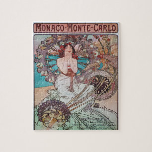 Puzzle Affiche Art nouveau par Alphonse Mucha Monaco Girl