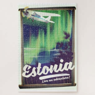 Puzzle Affiche d'aventure des lumières du Nord de l'Eston