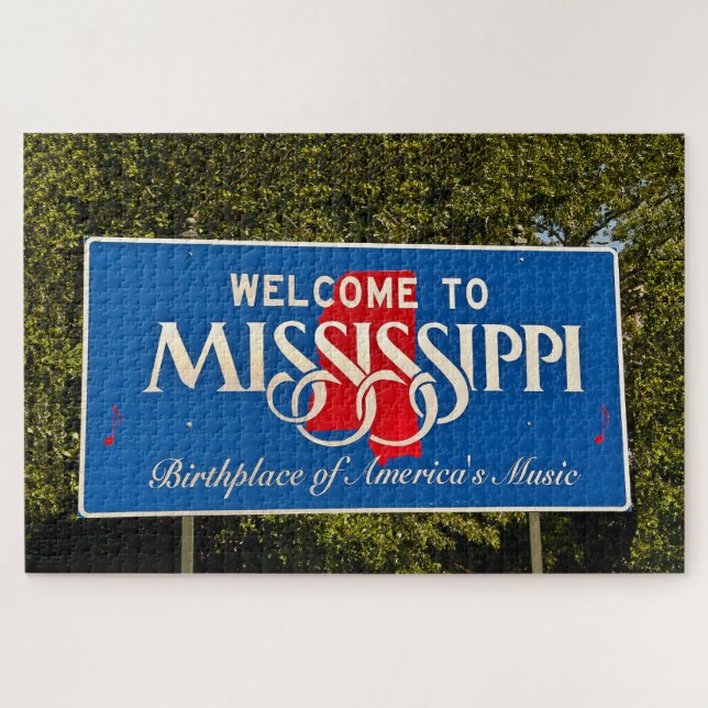 Puzzle Affiche de bienvenue du Mississippi (Horizontal)