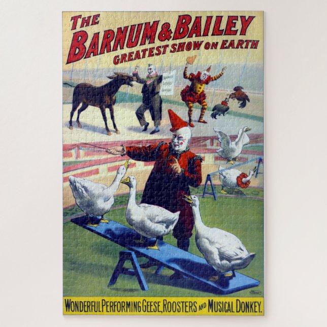 Puzzle Affiche de cirque américain vintage vers 1900 (Vertical)