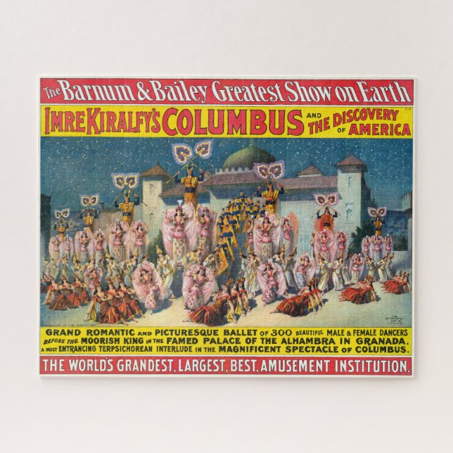Puzzle Affiche De Cirque Des Danseurs Avant Le Roi Maure (Horizontal)