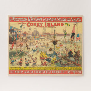 Puzzle Affiche De Cirque Des Gens En Costumes Se Produisa