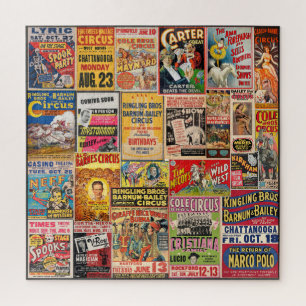 PUZZLE AFFICHE DE CIRQUE VINTAGE / SPECTACLE DE SPOOK / W