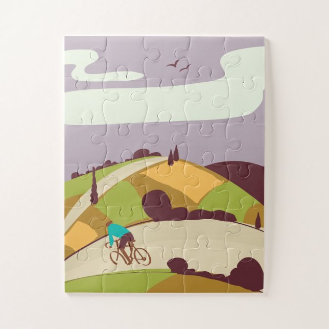 Puzzle Affiche de cyclisme vintage (Vertical)