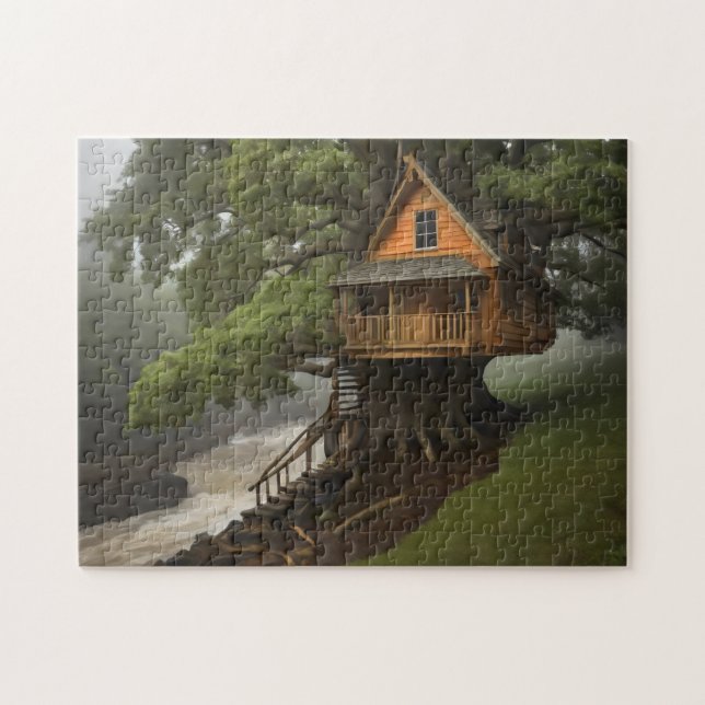 Puzzle Affiche de la maison d'arbres ronde (Horizontal)