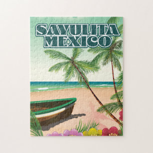 Puzzle Affiche de la plage de Sayulita au Mexique