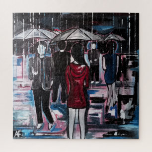 Puzzle Affiche de peinture rétro pluie par Alfred Fox