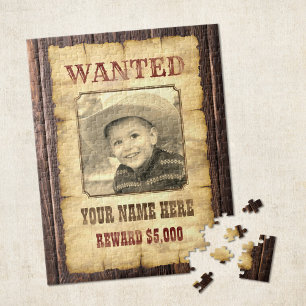 Puzzle Affiche de Recherche Modèle de Photo Vintage Wil