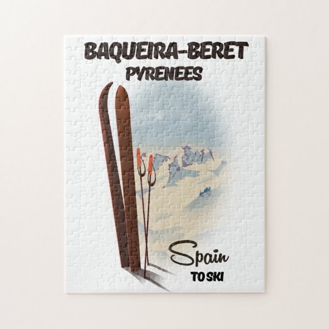 Puzzle Affiche de ski Baqueira-Beret Espagne. (Vertical)