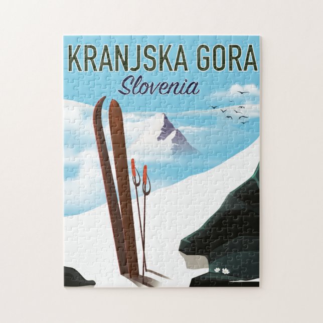 Puzzle Affiche de ski de Kranjska Gora Slovénie (Vertical)