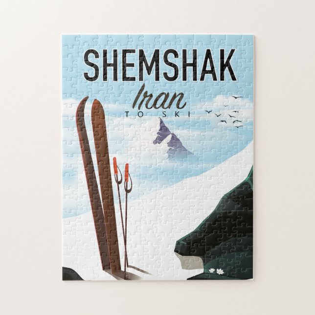 Puzzle Affiche de ski Shemshak Iran. (Vertical)