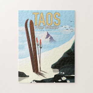 Puzzle Affiche de ski Taos Nouveau-Mexique