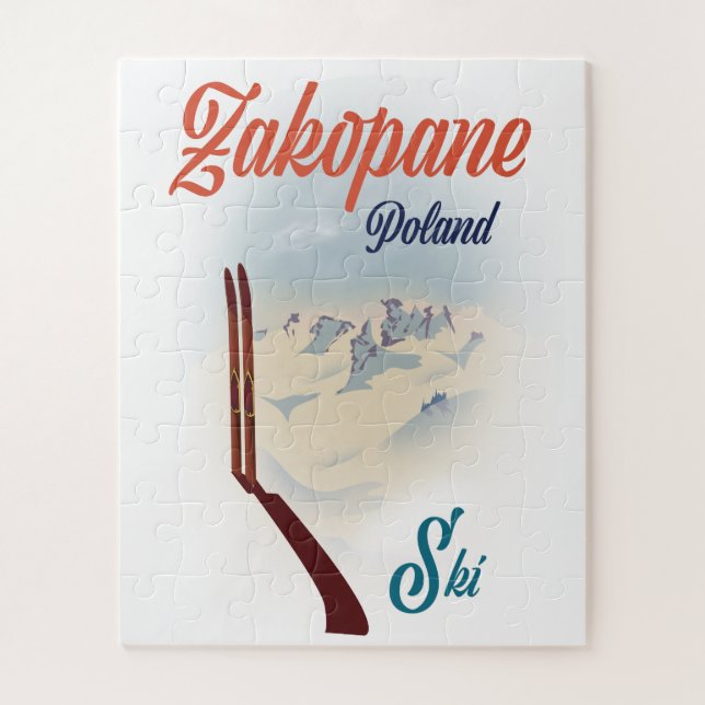 Puzzle Affiche de ski Zakopane Pologne (Vertical)
