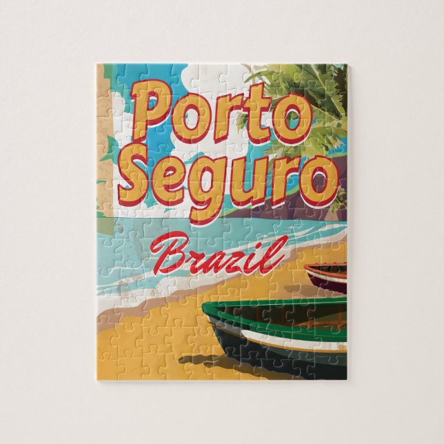 Puzzle Affiche de vacances à Porto Seguro Brésil (Vertical)