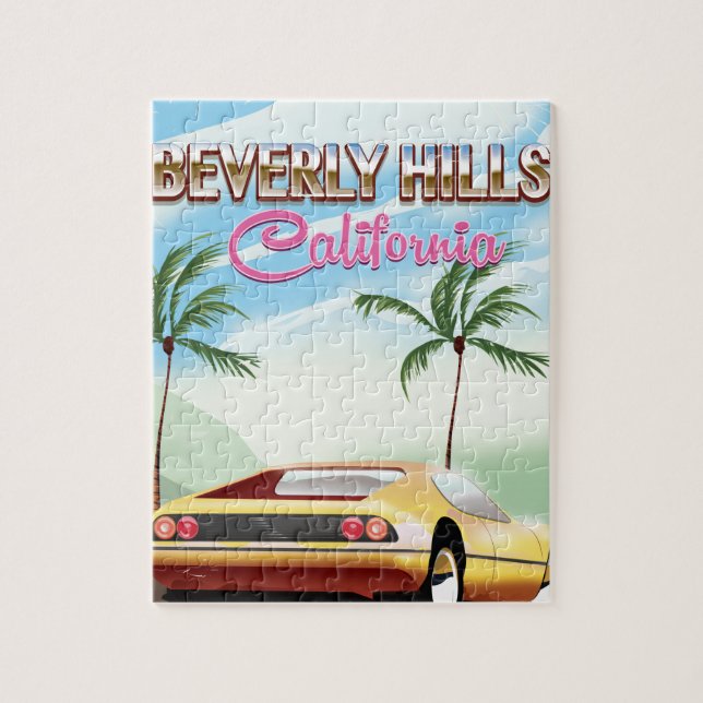 Puzzle Affiche de vacances de Beverly Hills (Vertical)