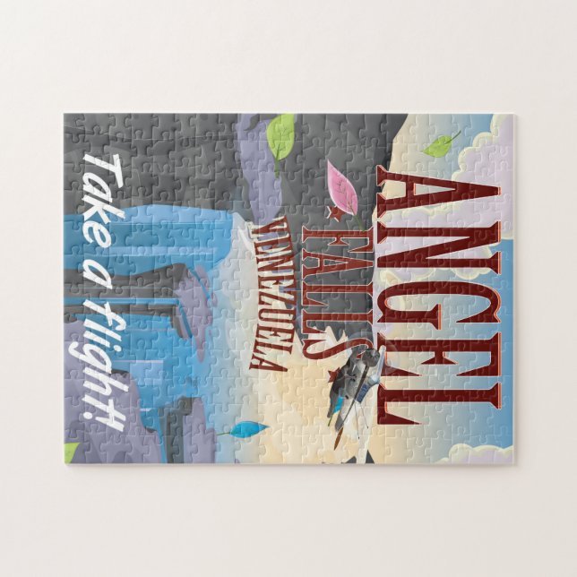 Puzzle Affiche de vacances des Chutes de l'Ange Venezuela (Horizontal)