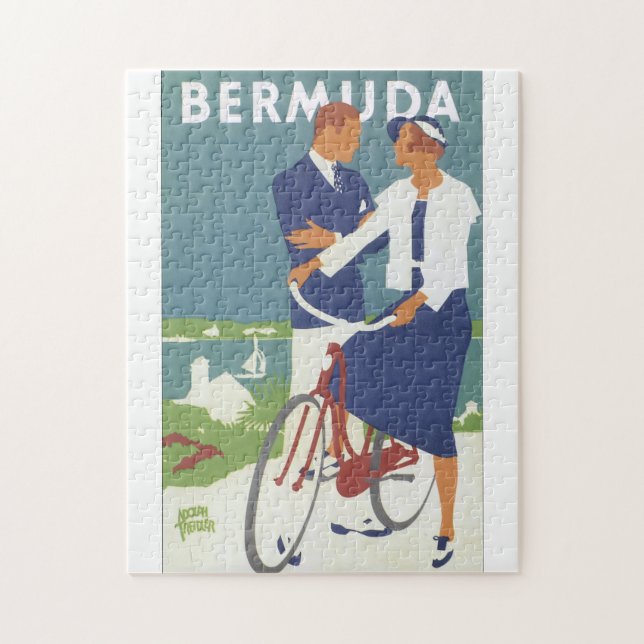 Puzzle Affiche de Vintage voyage des Bermudes (Vertical)