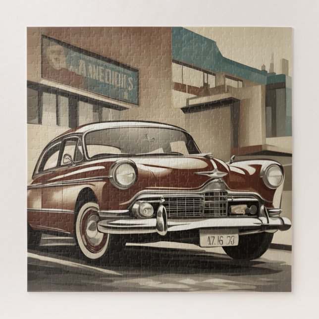 Puzzle Affiche de voiture classique (Vertical)