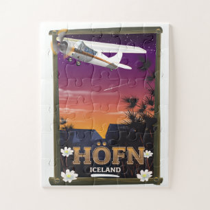 Puzzle Affiche de vol Höfn Islande