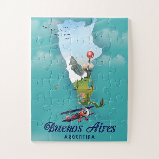 Puzzle Affiche de voyage à Buenos Aires, Argentine (Vertical)