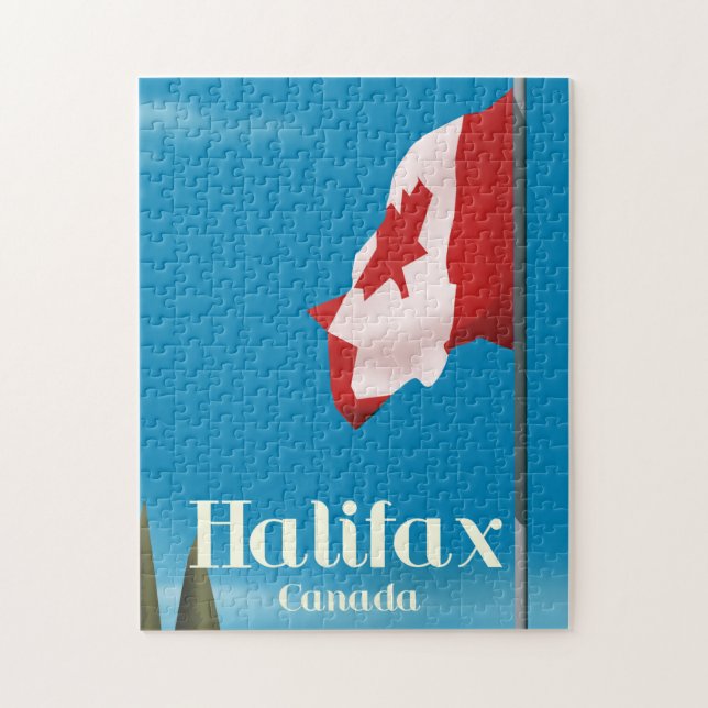 Puzzle Affiche de voyage à Halifax Canada (Vertical)