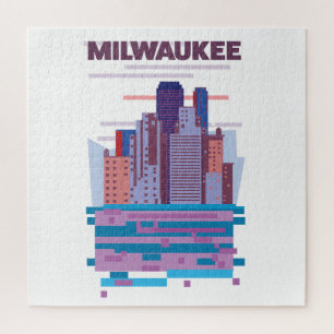 Puzzle Affiche de voyage à Milwaukee