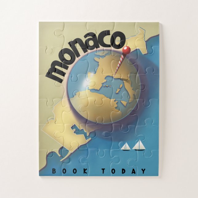 Puzzle Affiche de voyage à Monaco  (Vertical)