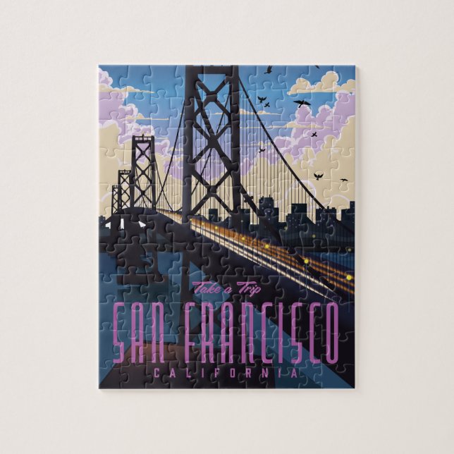 Puzzle Affiche de voyage à San Francisco (Vertical)