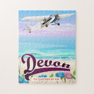 Puzzle Affiche de voyage aérien vintage Devon